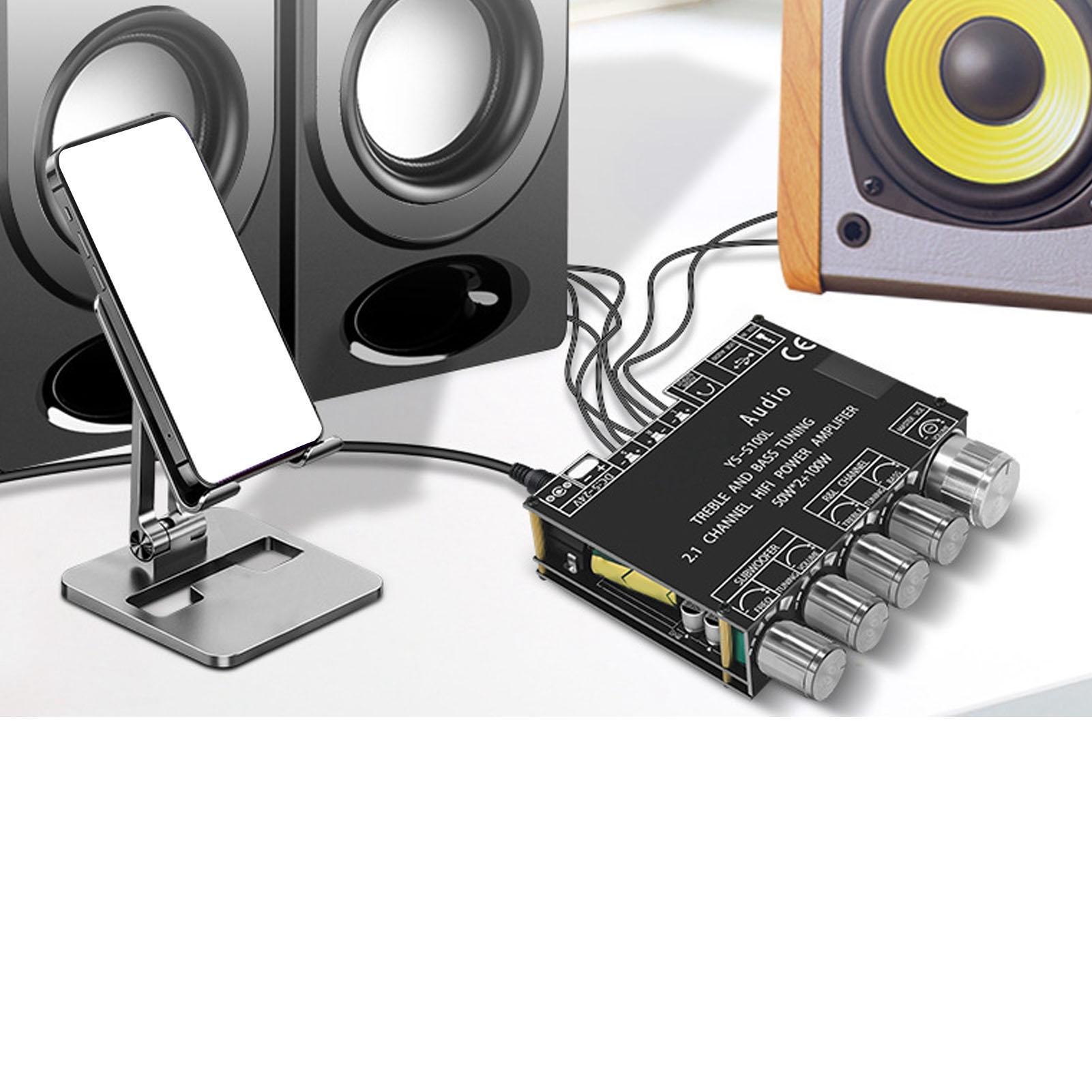 

Плата підсилювача потужності Bluetooth 2.1 канал 2x50 Вт 100 Вт Керування через додаток Модуль підсилювача аудіопотужності