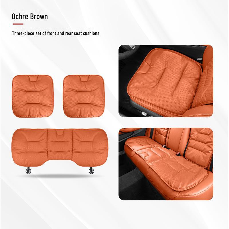 Universal Ventilated Nappa Leather Car Seat Cushions - Four Seasons, Breathable, High-Grade, Perforated Design for All Models.
