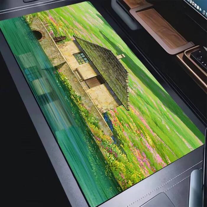 Mouse Pad Anime Scenery Extended Desk Mat Laptop Clouds HHowls Moving CCastle Keyboard Pad PC Gaming Accessories Cute Mousepad
