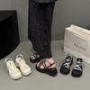 French Fairy Style Platform Sandals Women's Summer Wear with Skirt 2025 New Versatile Wedge Heel Roman Shoes