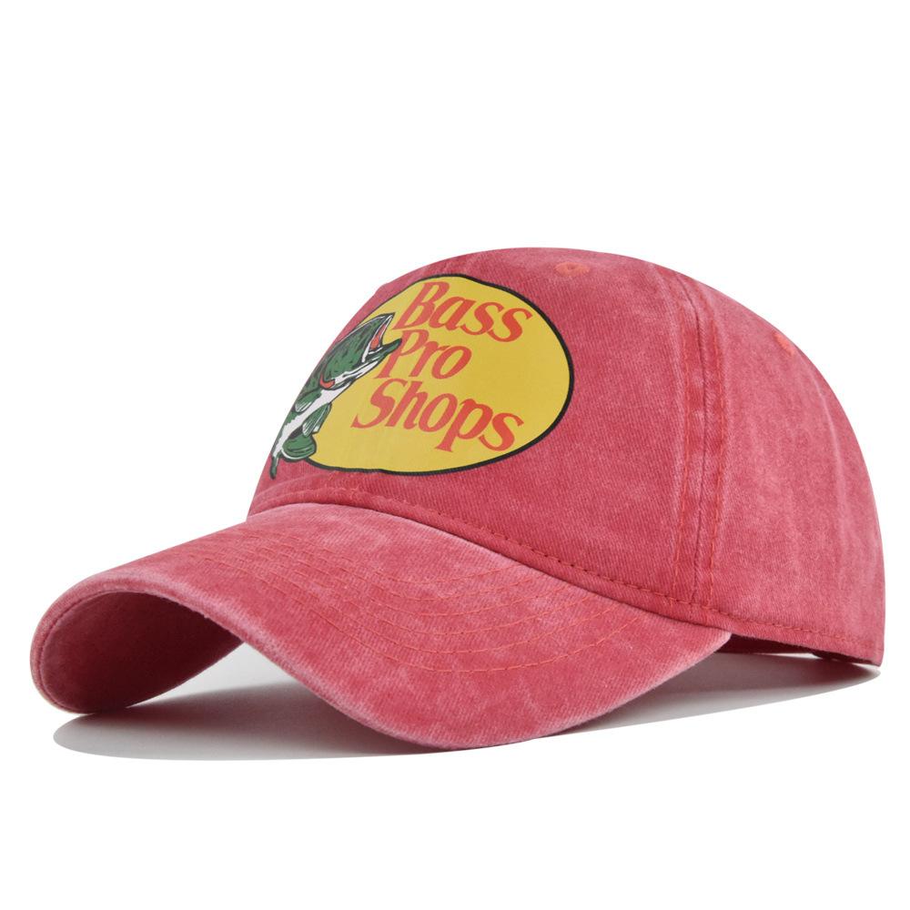 Bas Pro Fishing Baseballkappen Unisex Baseballkappe Distressed Gewaschene Kappen Hut Retro Outdoor-Aktivitäten Geschenk Sonnenkappe