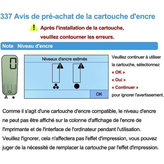 Cartouches d'encre compatibles - SUTEO - 337 343 - Multicolore - 420 pages - A4 - HP DeskJet 5940 - HP OfficeJet H470