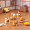 7Pcs/set Cartoon Cake Bread Capybara Animal Miniatures Resin Ornaments Fairy Garden Decoration Micro Landscape