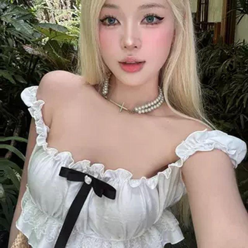 

Suit Western Style 2025 Spring New Women clothes Solid Slim fit Cami Fashion High Waist Skirt sets White Tops L