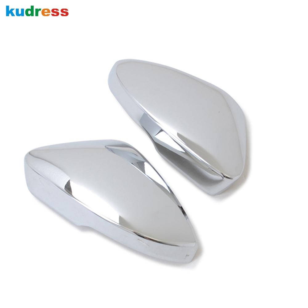 

Rearview Mirror Cover Trim For Volkswagen VW T-ROC TROC 2017- Carbon Fiber Side Wing Mirrors Cover Car Accessories ABS Chrome Plastic