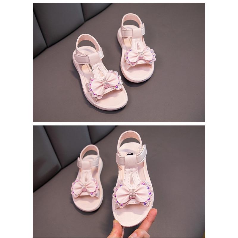 New Summer Korean Style Girls Princess Sandals, Open-toe Soft Sole Kids Sandals for Girls