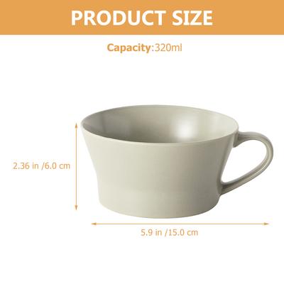 Ceramic Coffee Cup with Comfortable Handle Elegant Breakfast Mug for Home Office Use Multi-Function Water Drinkware Daily Use