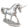 Les Trésors De Lily [P6537] - Resin Figurine 'Unicorn My Unicorn' Glittery Silver - 35x24x11 Cm