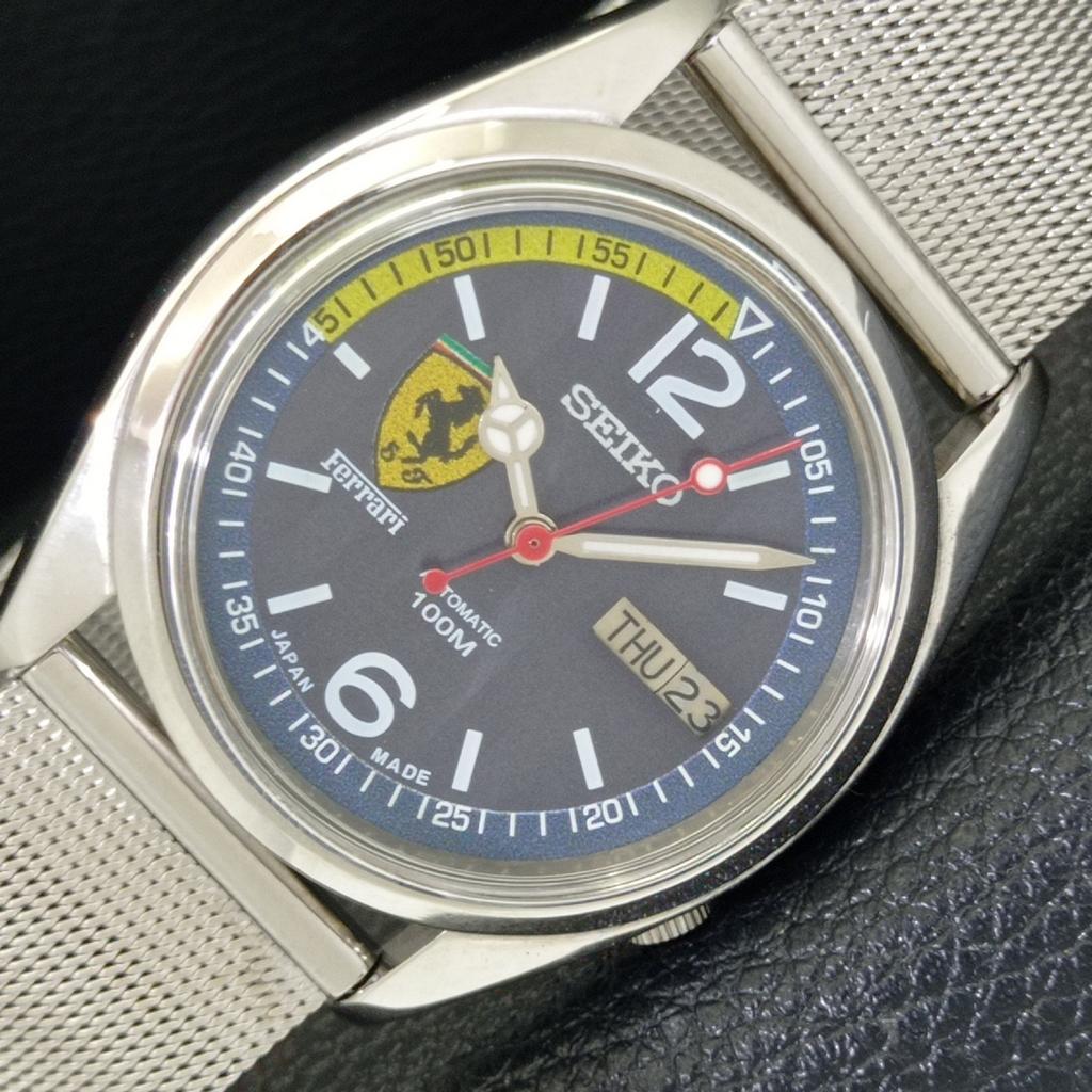 

SEIKO VINTAGE AUTOMATIC 7009A JAPAN MENS FERRARI DIAL WATCH a700544-5 R203-a700544