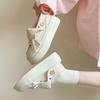 New thick-soled breathable canvas shoes in autumn, thin casual board shoes