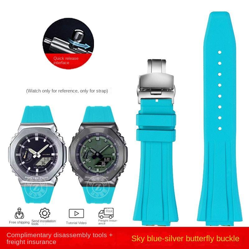 

Гумовий ремінець для годинника Casio G-SHOCK GM-2100 GA-2100 GA-2110 GM-5600 Зі швидким кріпленням Браслет GA2100 Спортивний силіконовий браслет 16mm