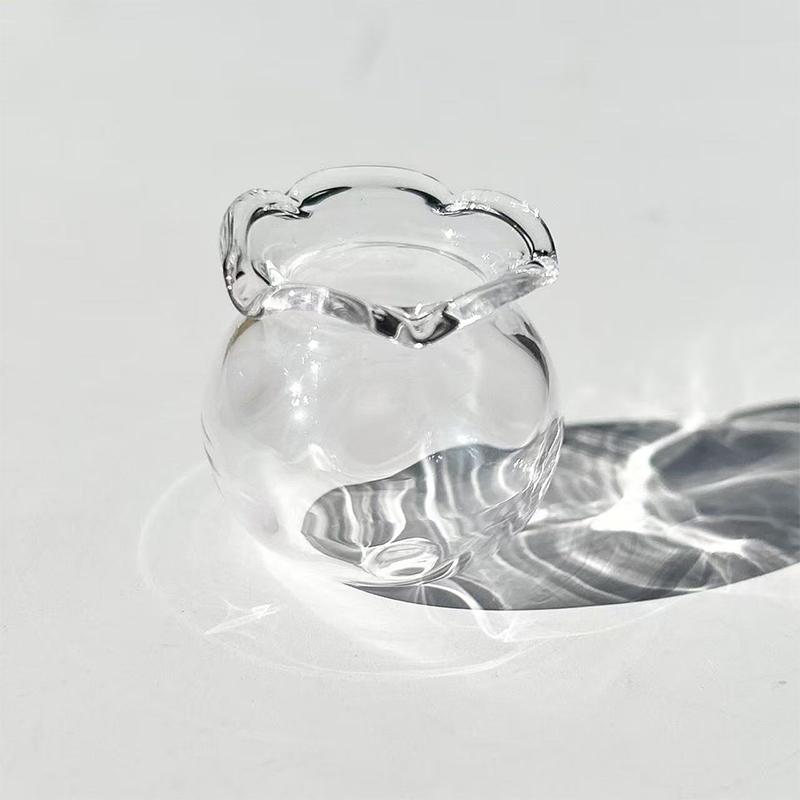 Handcrafted Floral Sculpture Hand-blown Glass Flower Bouquet Vase Mini Floral Decoration For Home Room Handmade Simulation