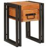 Side Table with Drawers 30 X 30 X 40 Cm Solid Acacia Wood
