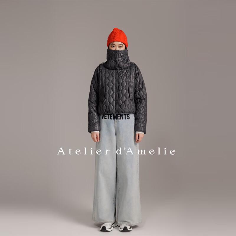 

ATELIER D AMELIE Women s Loose High-Neck Short Jacket S