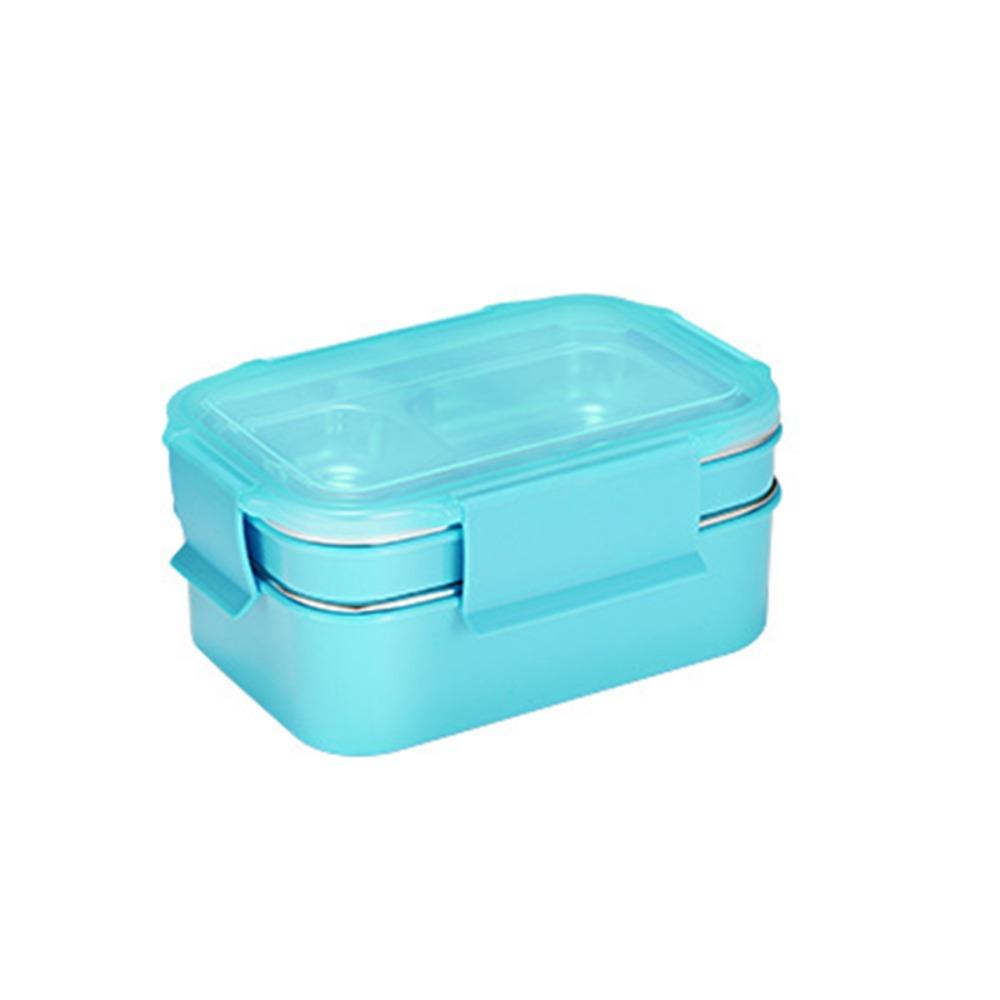 Rectangular Food Storage Box Leak-Proof Fresh-keeping Box Double Layer Thermal Lunch Box  Canteen