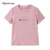 Plus Size Summer Women Basic Cotton Top O Neck Pink White Blue Embroidery Ladies' T-Shirt Short Sleeve Casual Loose Tee