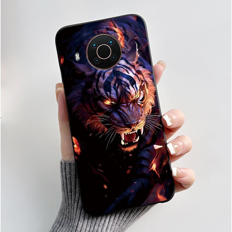 Viral Black Case For Nokia X20/Nokia X10 Fashion Dragon Kin Pattern Jelly Shell For Nokia X100 Shockproof Soft Cover