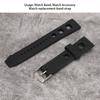 20mm Watch Band Silicone Pin Buckle Waterproof Sweat Proof Watch Strap