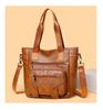 2025 Retro Soft Leather Mom Bag: Large Capacity Casual Tote and Crossbody