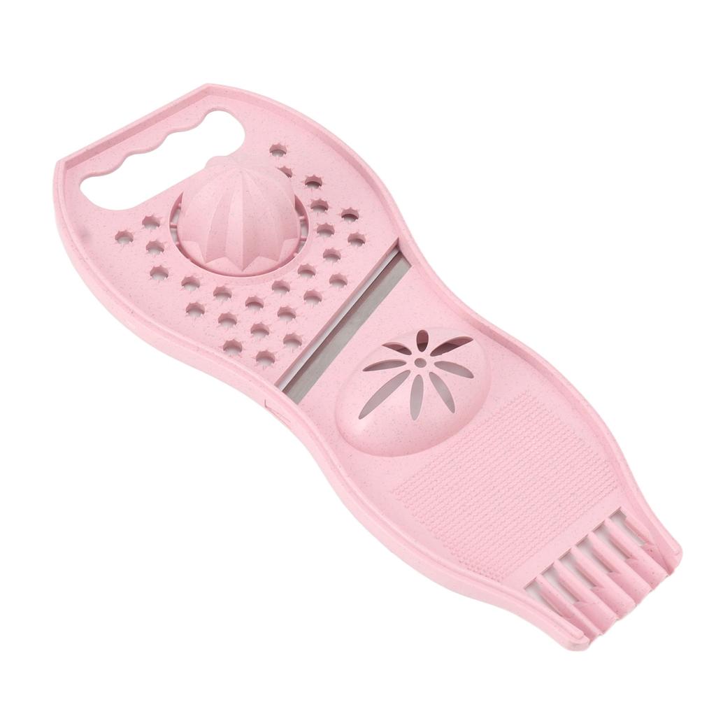 Fruktskreller Sitronpresse 3 i 1 Multifunksjon Rustfritt Stål Rustfritt Grønnsakskutter Rosa