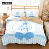Girl Bed Cover Kit Pink Bow Printed Pattern Kawaii Twin Size Bed Linen Kit Pink Polyester Bedding Collections for Kids Girls Queen Size King Size Size