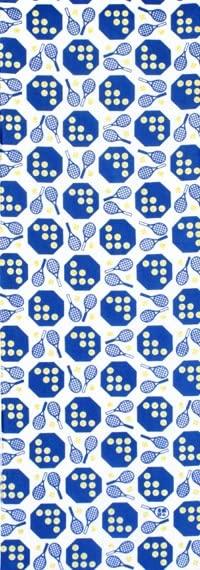 

Dyeing Anbo Tenugui Authentic Dyed Cotton Tokuoka Made in Japan 35cm x 100cm Tennis Blue 100% синий