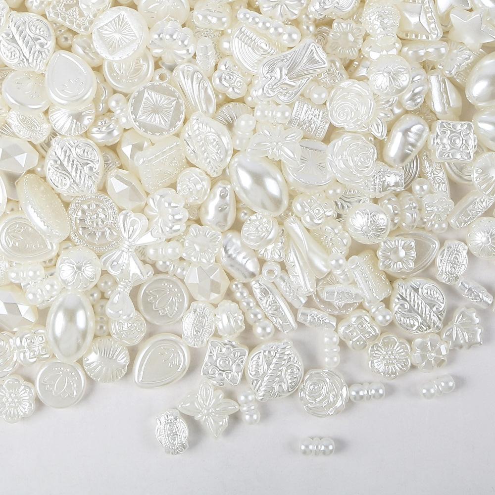 Baroque Rose Imitation Pearl Loose Beads, Cream Glue Accessories Diy Necklace Bracelet Beaded Pendant Accessories