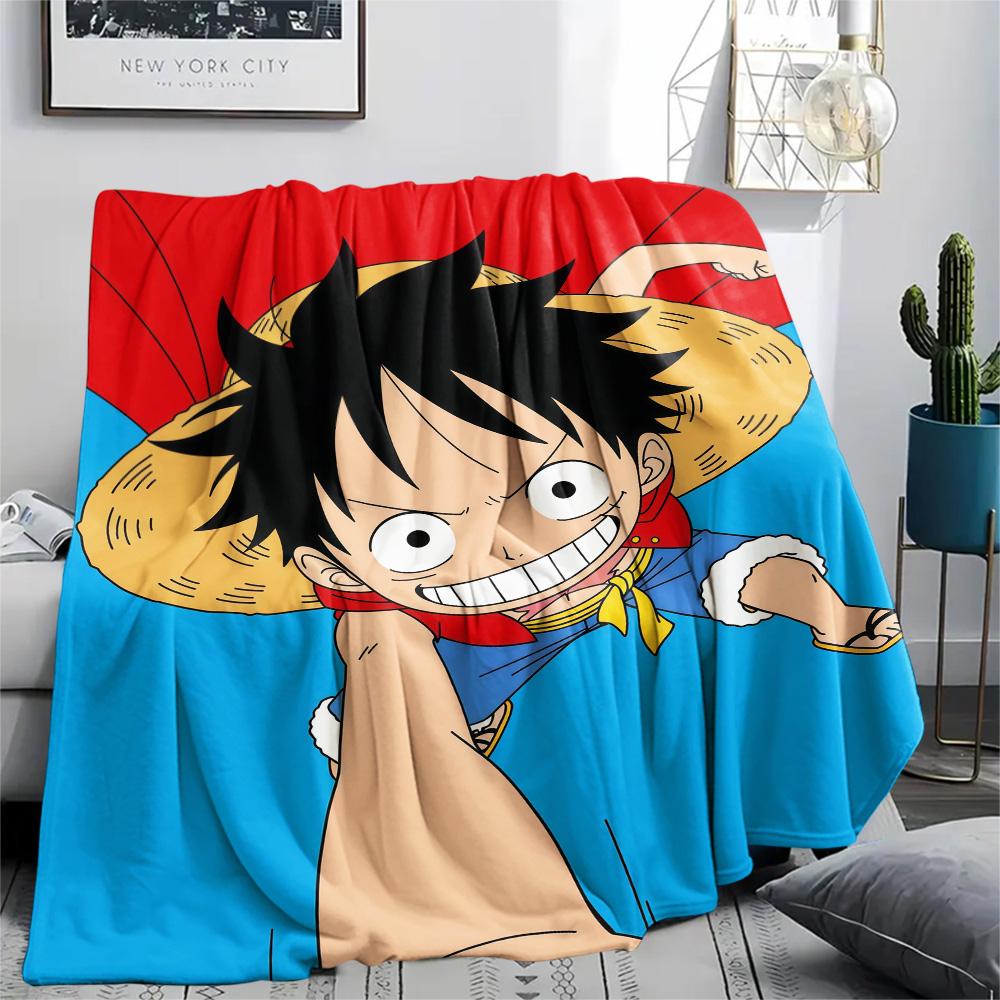 

One Piece Luffy Theme Collection flannel blanket, soft flannel for daily home use, great gift for fans 75x90cm