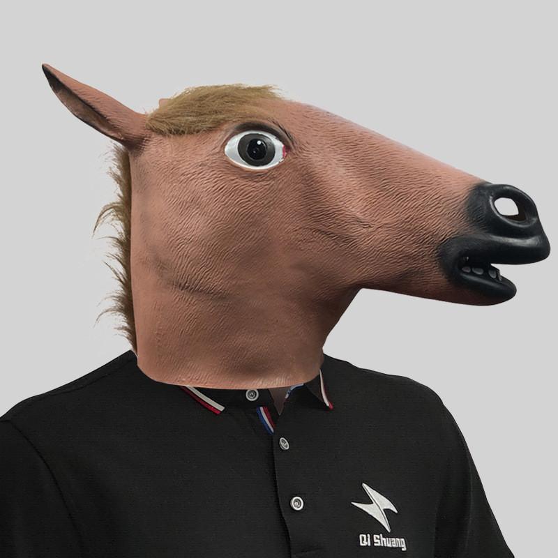 

Причудливая маска в виде лошадиной головы, доступная в коричневом, черном и белом цветах для праздничных мероприятий Brown Horse