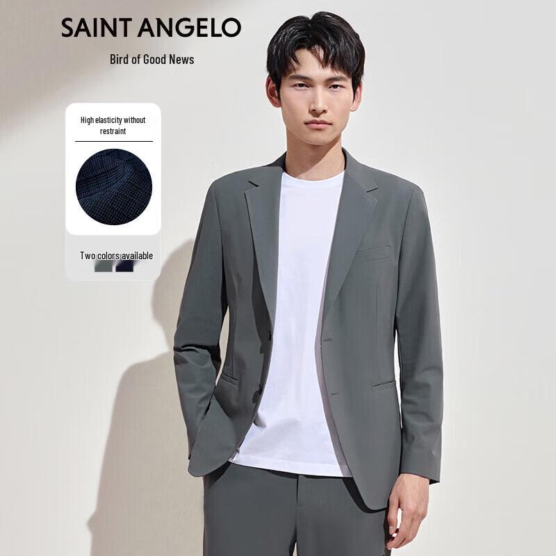 Men's Waffle Grid Suit Jacket & Casual Pants