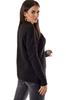 Black Over-the-Head Sweater with a Fashionable Knit