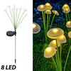 4/2pcs Solar Lights Outdoor LED Mushroom Lawn Lights Waterproof Party Yard Patio Pathway Jellyfish Lamp for Garden Decoration