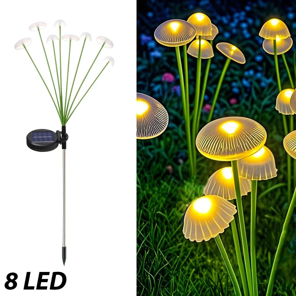 4/2pcs Solar Lights Outdoor LED Mushroom Lawn Lights Waterproof Party Yard Patio Pathway Jellyfish Lamp for Garden Decoration