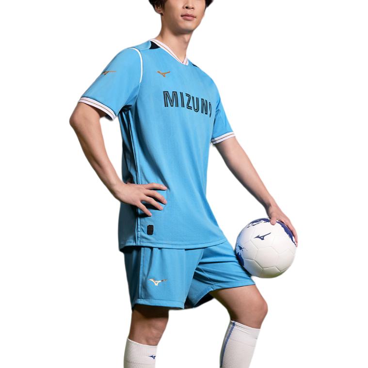 Mizuno Performance Series SS24 Comfortable Quick-Dry Versatile Short Sleeve Elastic Shorts Soccer Set Unisex sets Victory-Blue P2CG46P2-96