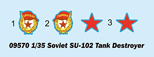 Trumpeter 1/35 Soviet Army SU-102 Self-Propelled Gun Plastic Model 09570
