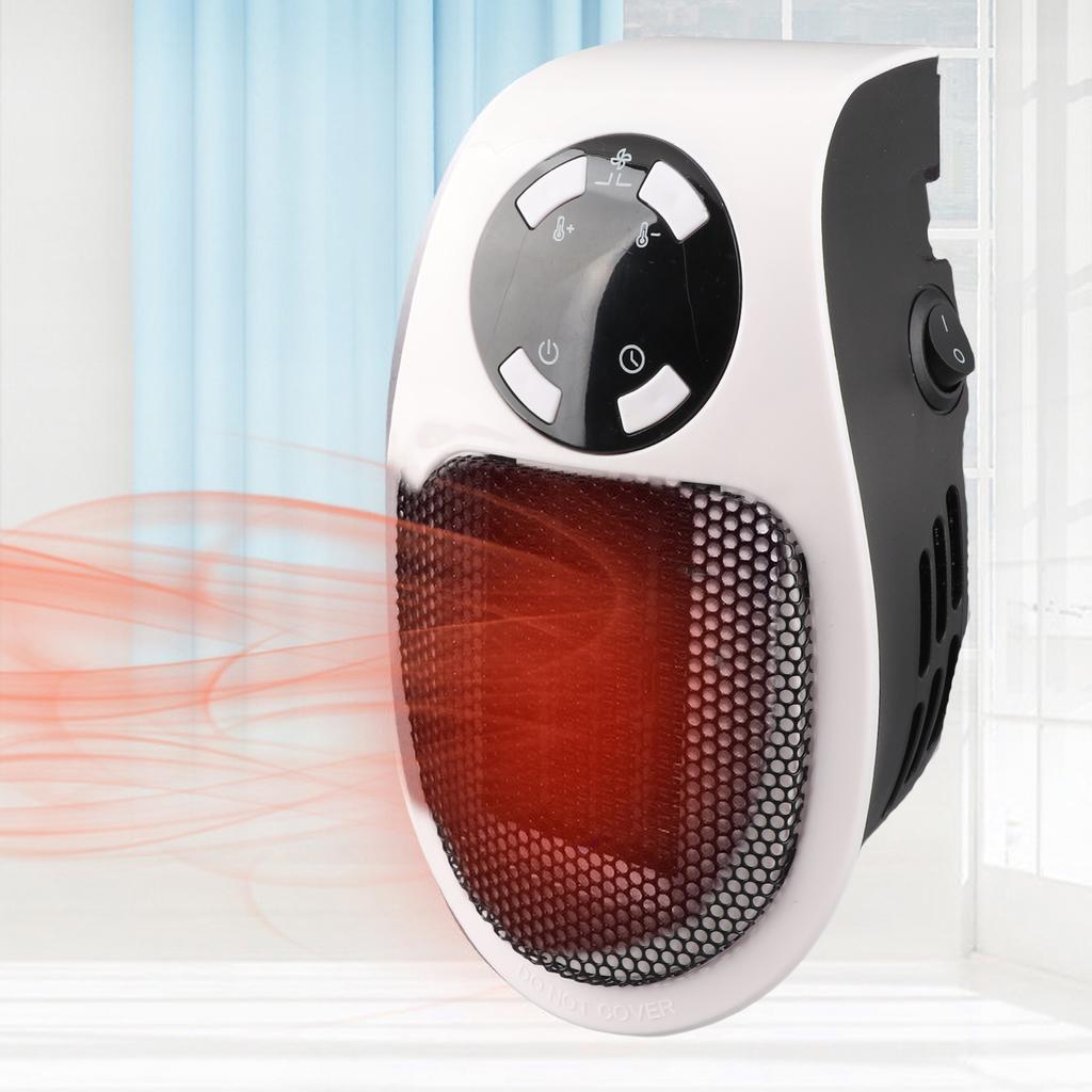 Electric Space Heater With LED Display Timer Wall Outlet Space Heater Safe Overheat Protection Quiet Personal Space