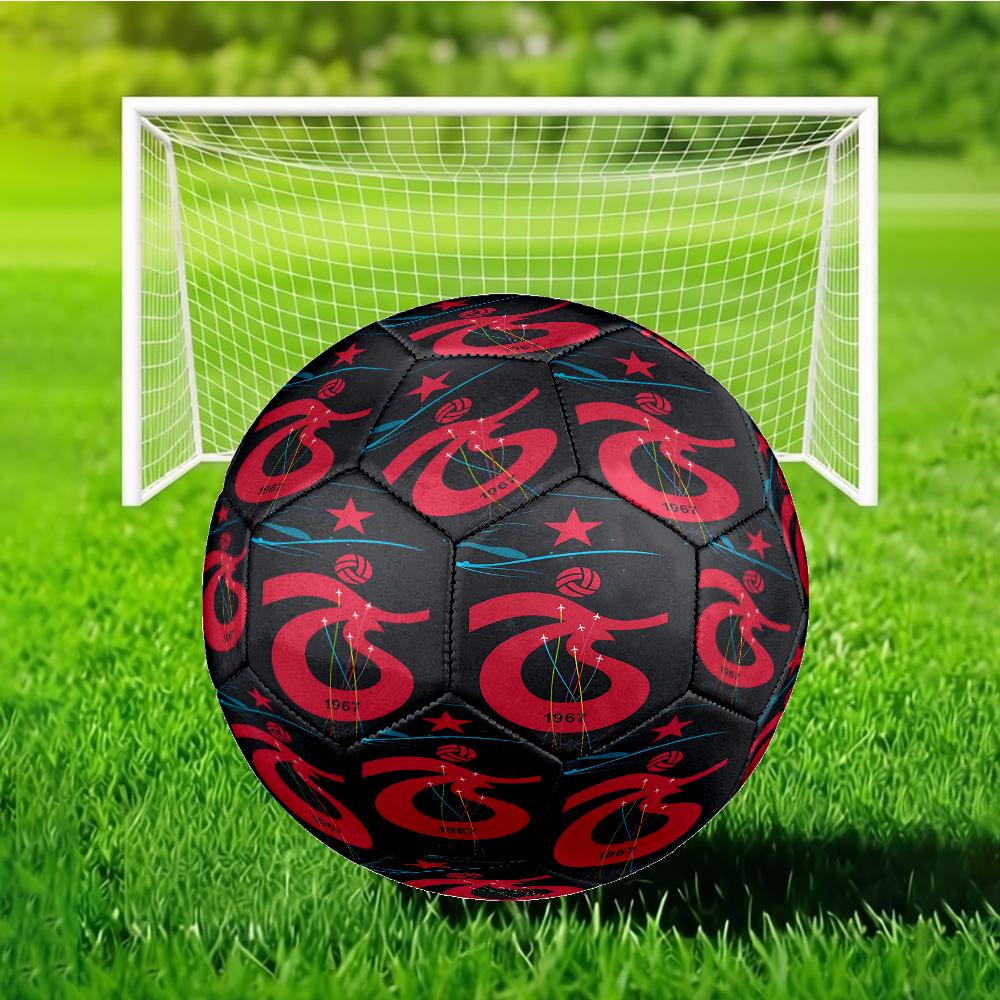 Turkish Football Club Emblem Soccer Ball Size 5 Soccer Ball, Machine-stitched, Durable, Suitable for Training and Matches Fan Gift