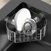 Sponge Holder Sink Storage Rack Drain Hole Design Strong Load-bearing Easy To Install Transparent Reusable Sink Drain Basket