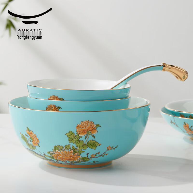 Yongfengyuan Madam Porcelain West Lake Blue 29-Piece Dinnerware Set