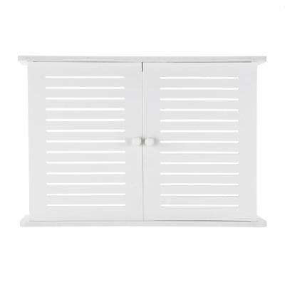 Kabelloser WLAN-Router-Regal-Aufbewahrungsbox Wandmontage Holz-Kunststoff-Organizer-Box Kabel-Netzteilhalterung Organizer-Box DIY-Heimdekoration