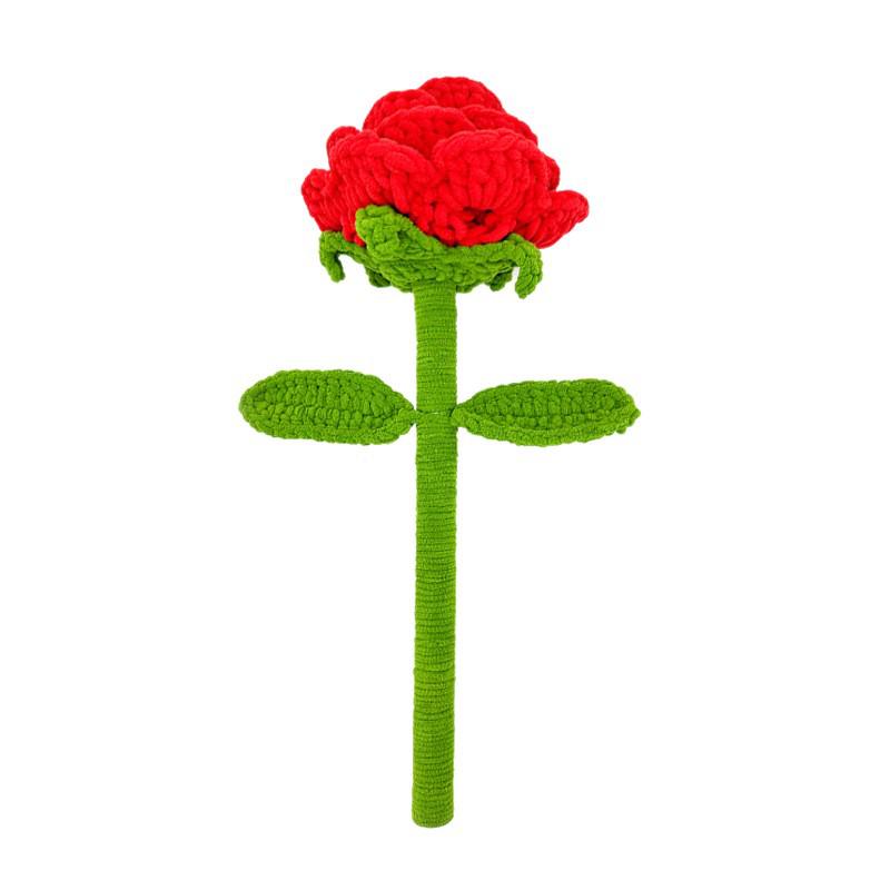 Handmade Crochet Giant Rose & Carnation Artificial Flowers - Teacher's Day, Qixi, Valentine's Gift