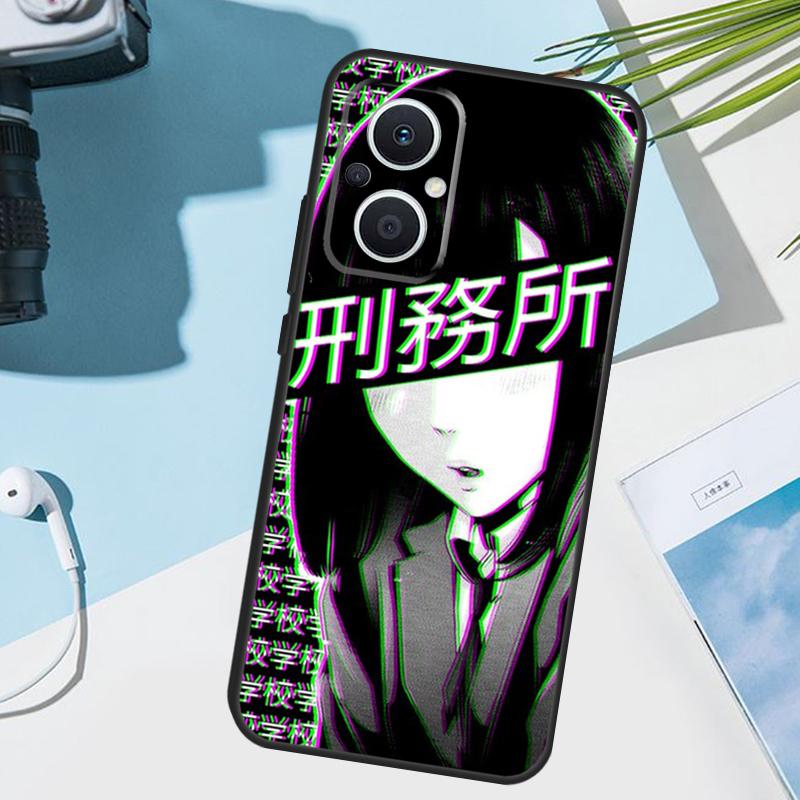 Sad Japanese Anime Aesthetic Cover For OPPO Reno 12 F 13F 14F 11F 10 11 13 14 Pro 7 8 Lite OPPO Find X9 X5 X6 X8 Pro Case