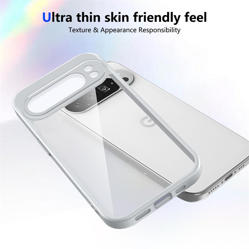 For Google Pixel10 Pro Case Plating Silicone Bumper Shockproof Clear Back Cover Matte Hard Phone Case for Google Pixel 10 Pro 5G