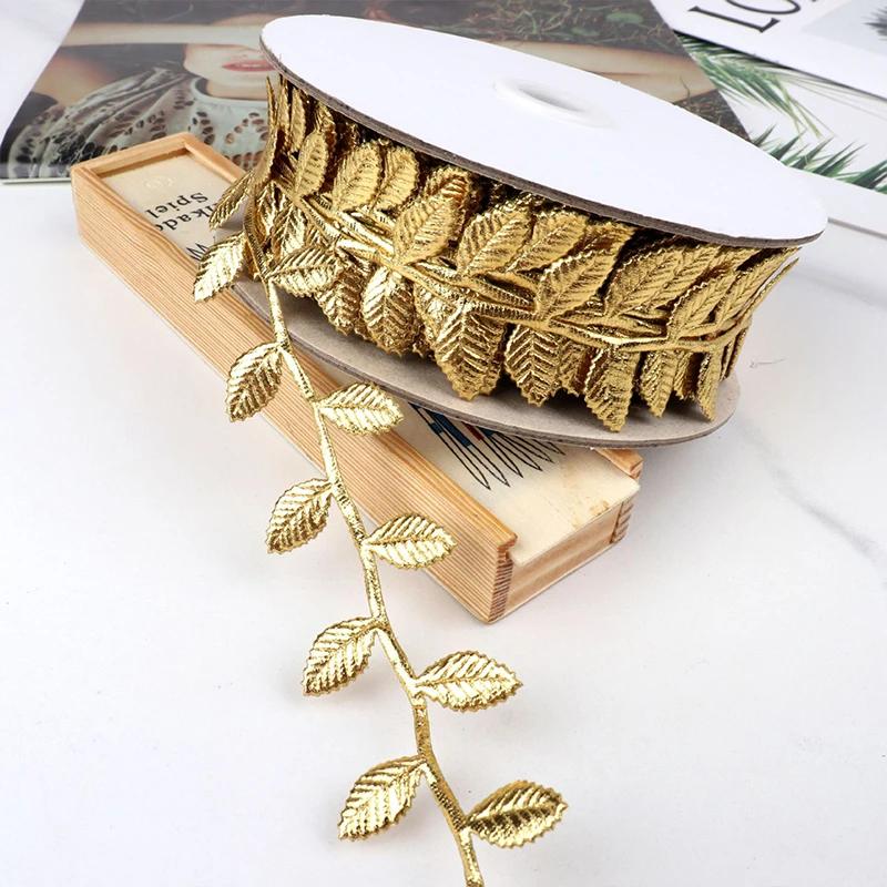 10m Leaves/Star/Heart Glitter Lace Sewing Trim Ribbon for Gift Wrapping Christmas Tree Decor DIY Craft Supply Ornament Material