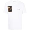 Men's FW22 Character Printing Round Neck Short Sleeve Ordinary Version White T-Shirt OMAA027C99JER0110110