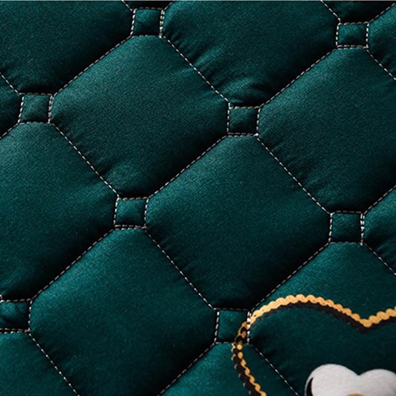 3PC Waterproof Mattress Cover Thick Quilted Fitted Bed Sheet Fashion Printed Bedding Non-slip Sheet Dust Cover 30cm Deep Pocket Bed Sheet Set