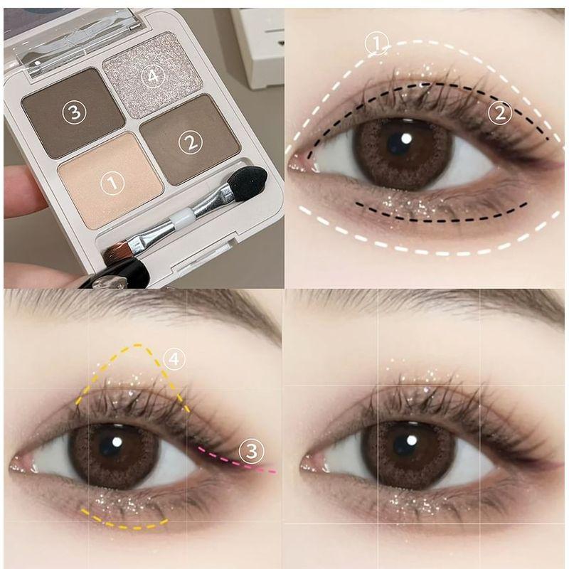 Kunstwert - Vinyl-Schallplatte Lidschattenpalette in vier Farben - 4 Arten