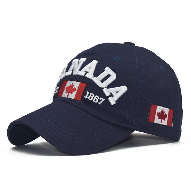 Canada Dad Unisex Cotton Baseball Cap Maple Leaf Flag Cap Embroidered Unisex Cap Outdoor Sun Hats for Adult