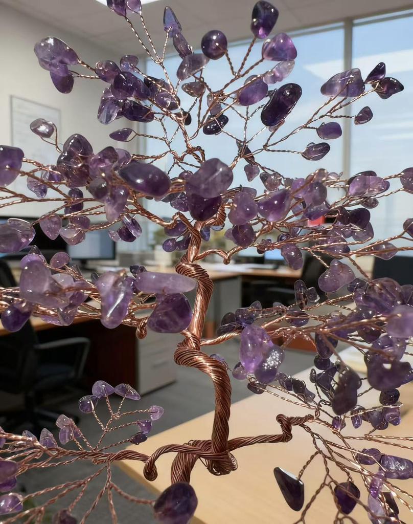 Amethyst Tree on Cluster Base - Ornament & Home Decoration Gift