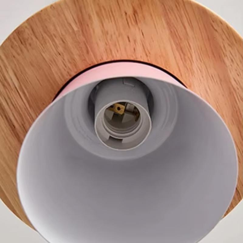 Modern Wood Pendant Light Nordic Macaron Colorful Minimalist Hanging Lamps Living Room Bedside Coffee Indoor Decoration Lighting